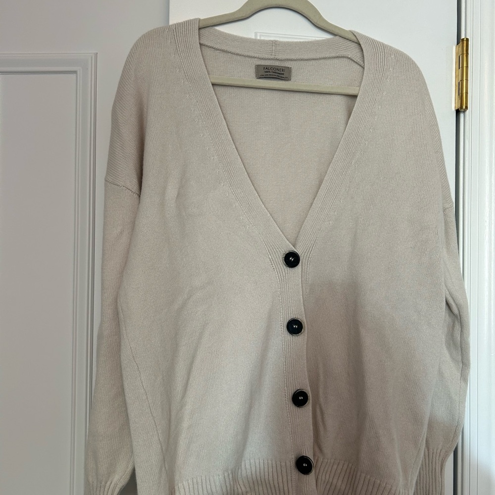 Cream Falconeri Cardigan 100% cashmere